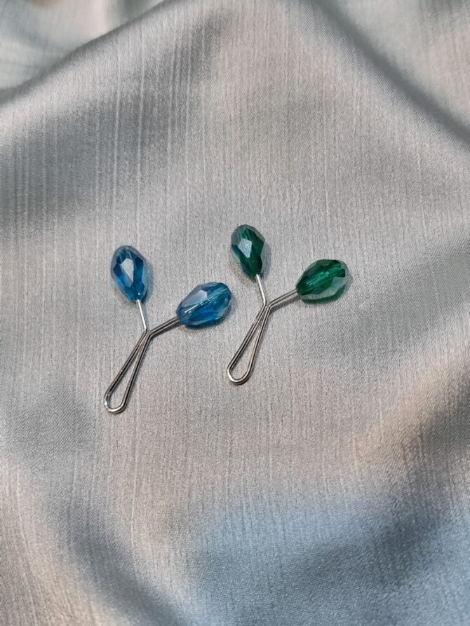 Hijab Pins Cherry Crystal 2 – Sky