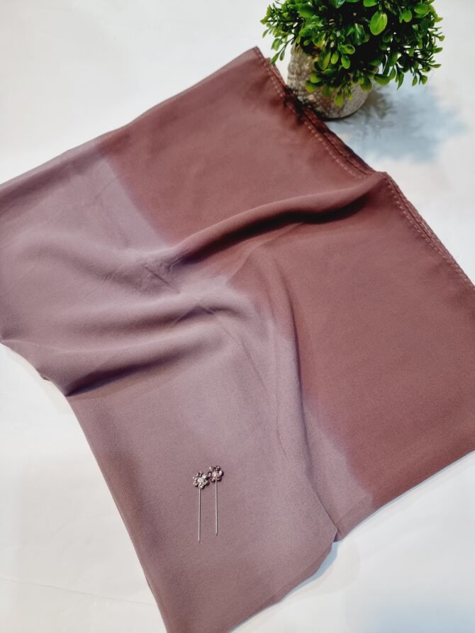 Ombre Premium Double Tone Hijab – Raspberry Rose