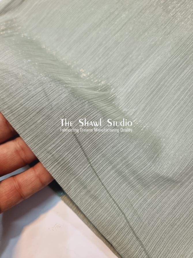 Shimmer Crinkle Chiffon – Smoke Grey
