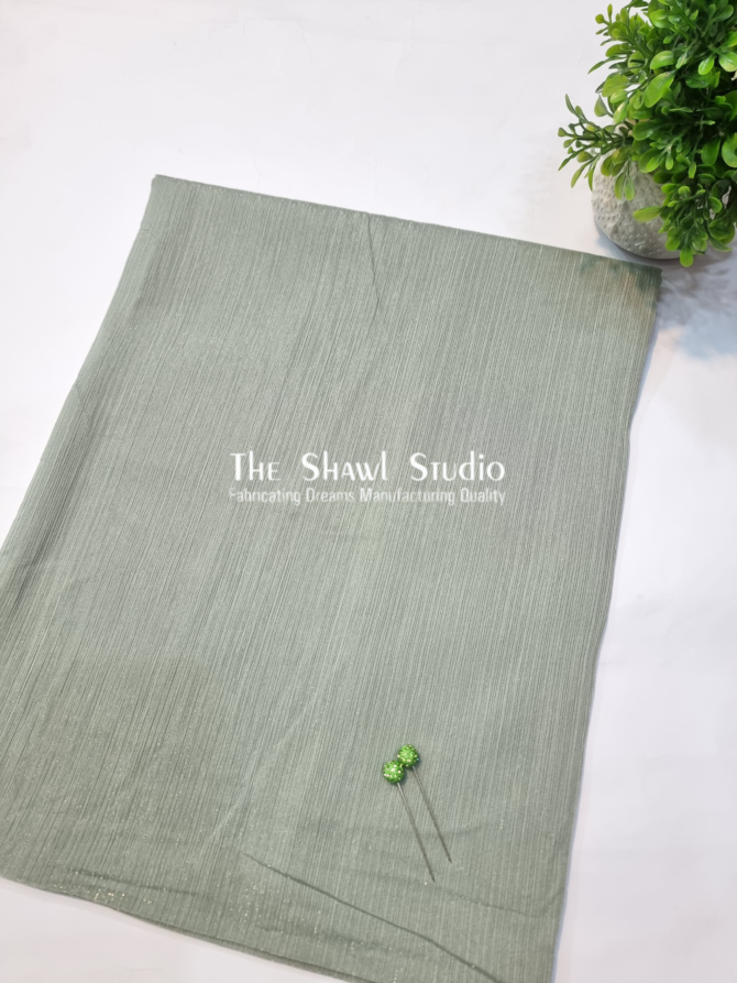 Shimmer Crinkle Chiffon – Smoke Grey
